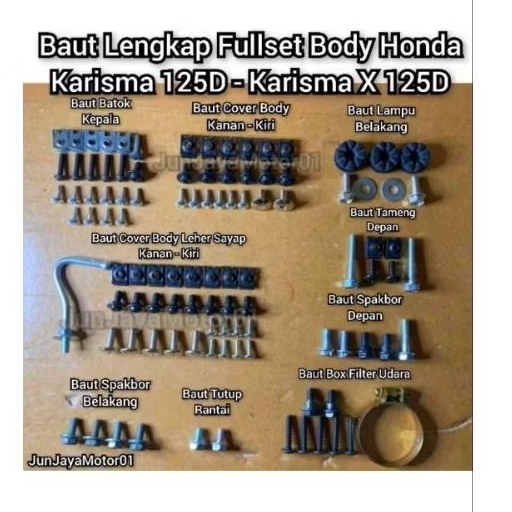 Baut full body motor karisma 125D karisma X 125D