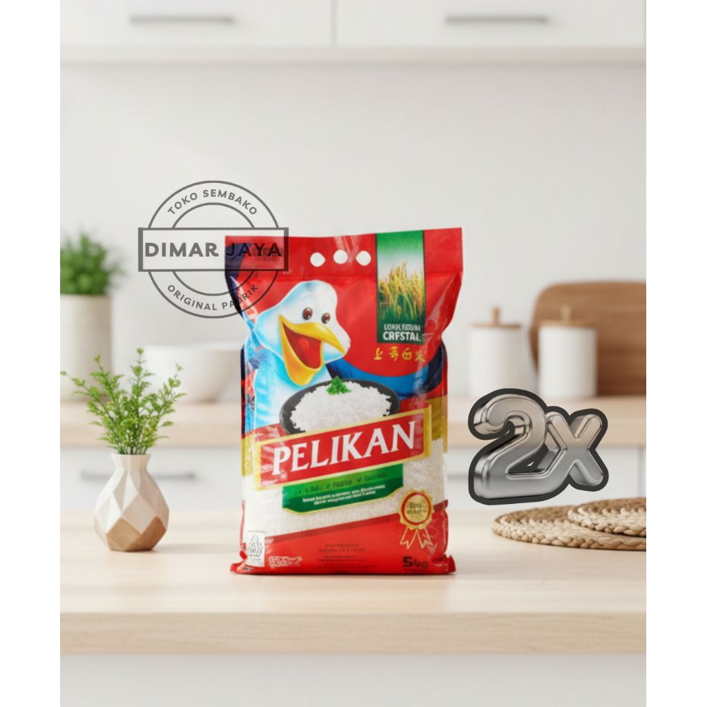 Beras Pelikan Premium 10 Kg (Kemasan 5Kg × 2)