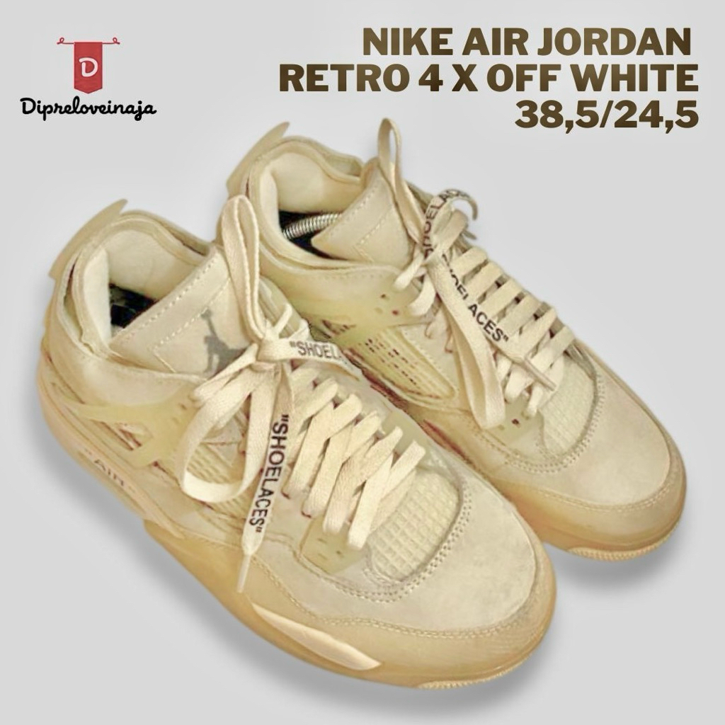 NIKE AIR JORDAN RETRO 4 X OFF WHITE PRELOVED DPLA0018