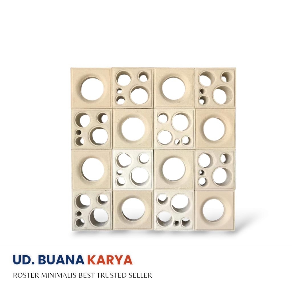 roster beton minimalis, loster beton minimalis, lubang angin roster, roster kombinasi, roster putih 