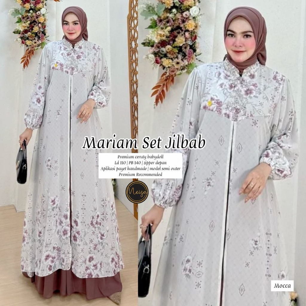 Mariam Set Jilbab Gamis + Hijab by Meisa Realpict