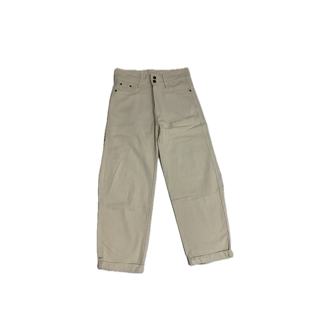 Jiniso baggy hightwaist warna khaki