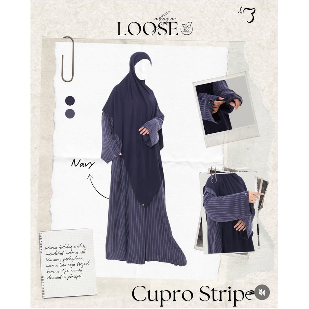 BONAVISTA ABAYA LOOSE CUPRO STRIPE