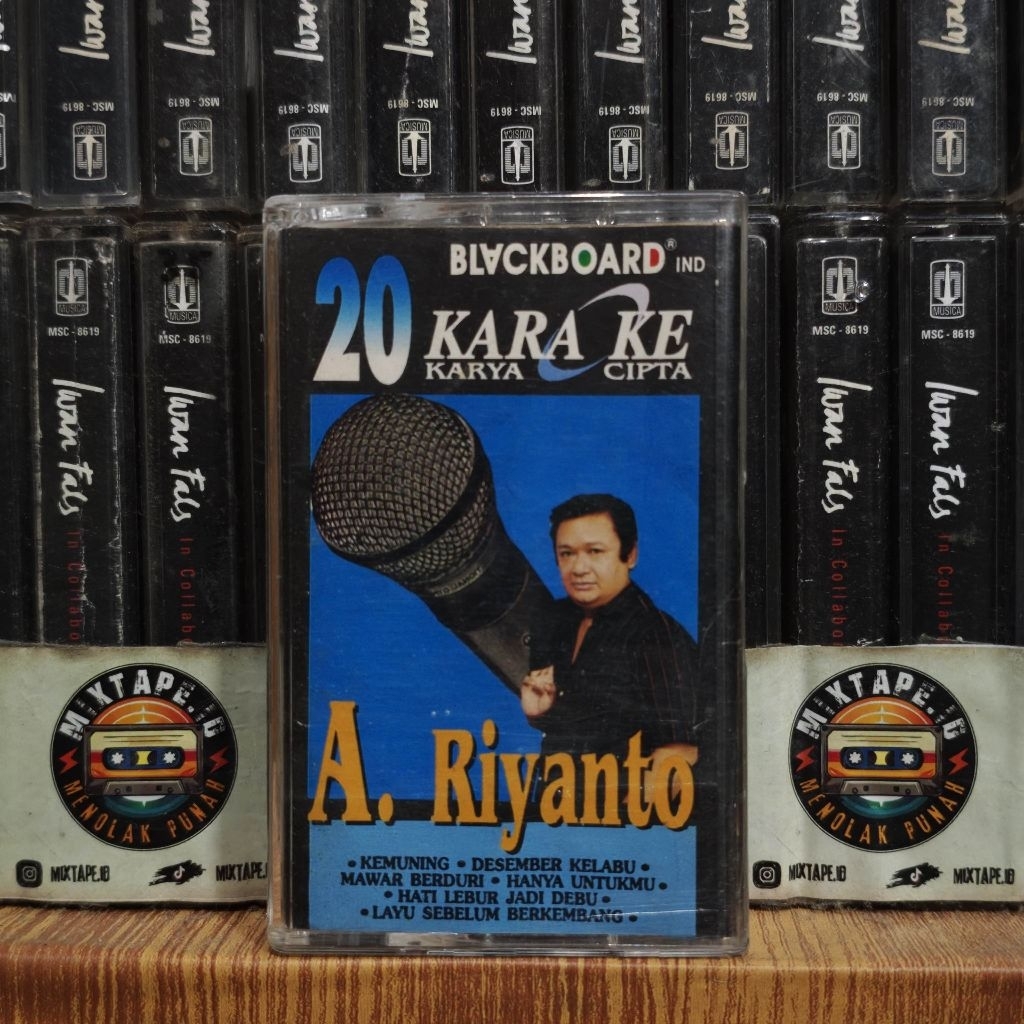 Kaset - 20 Karaoke Karya Cipta A. Riyanto - Kompilasi Indonesia - Kaset Pita - Radio Tape - Radio - 