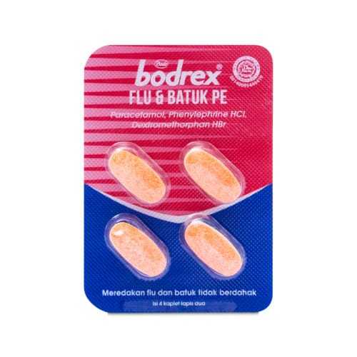 BODREX Flu Batuk Tidak Berdahak PE Paracetamol Dextromethorphan Phenylephrine Dewasa