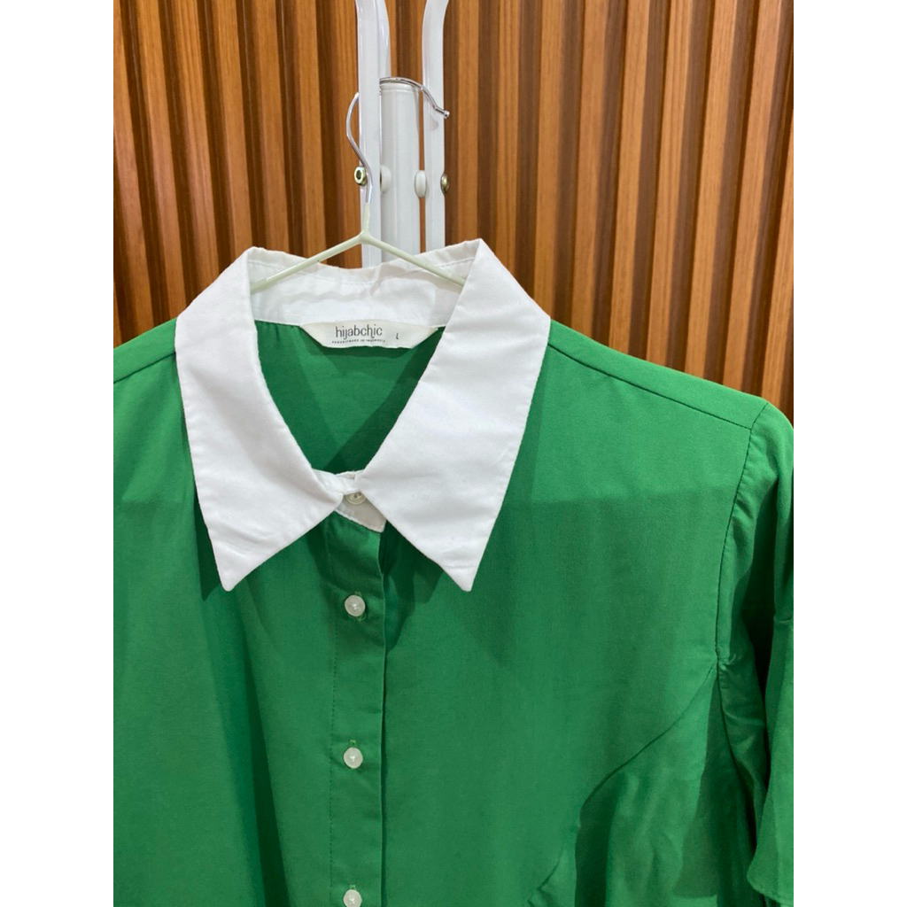 HijabChc | Blouse Cakep Hijau | Atasan formal