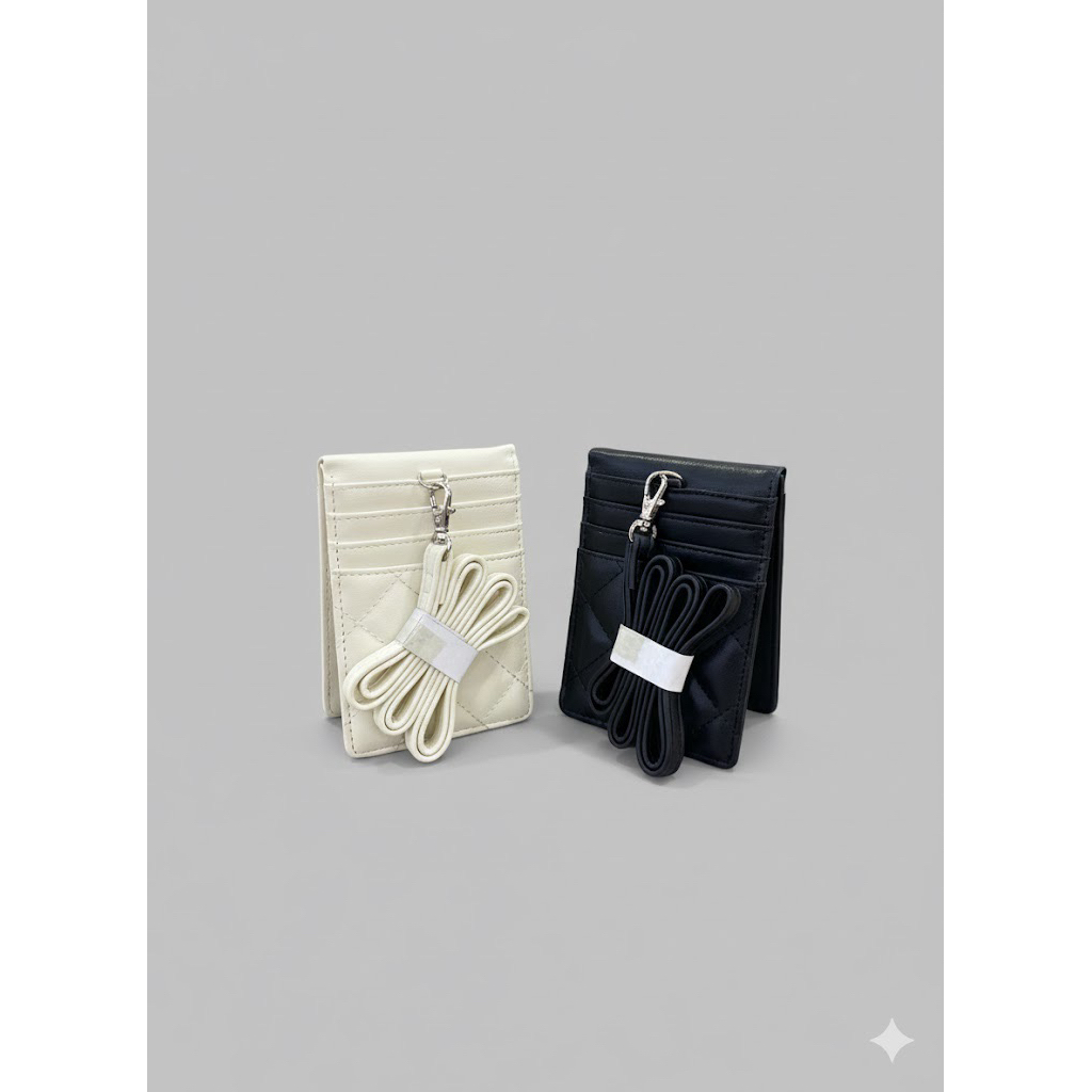 Miniso Classic Style Card Holder with Lanyard/Dompet Kartu dengan Tali