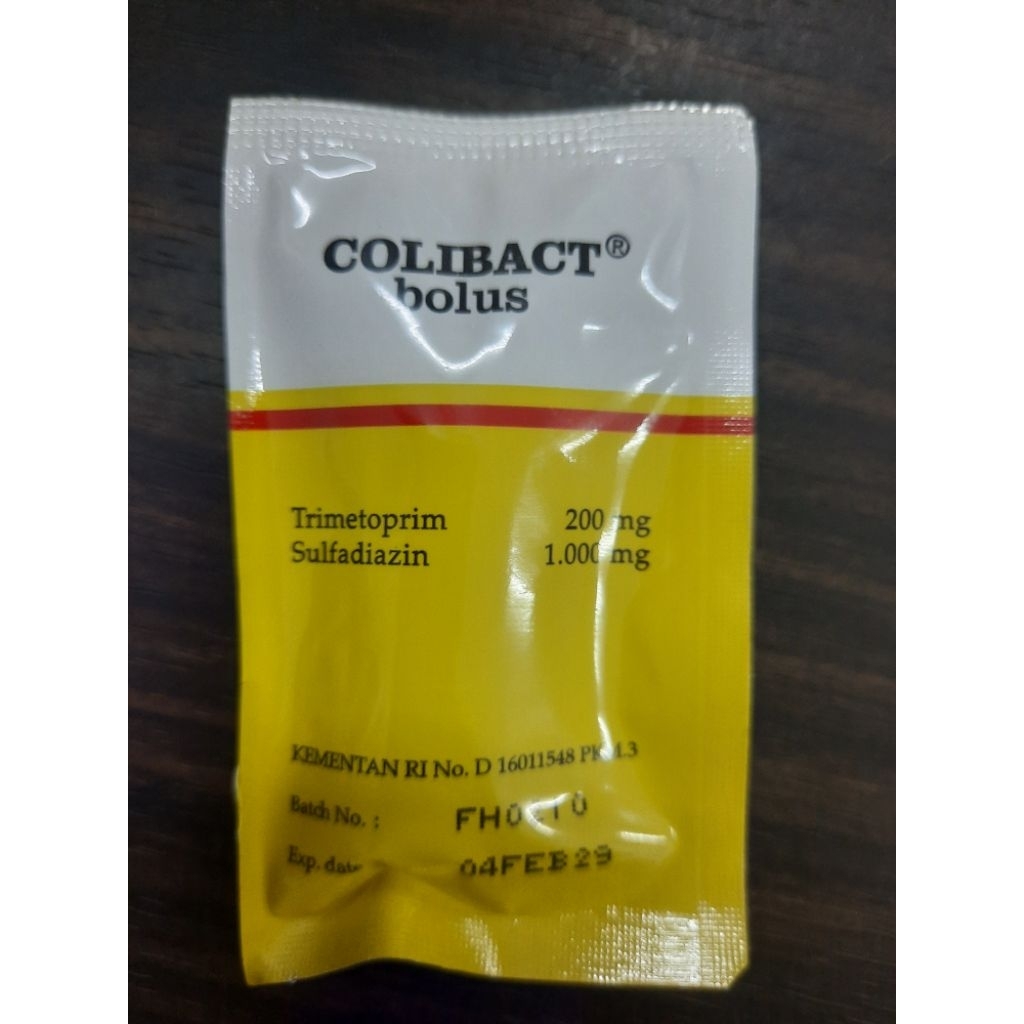 ECER- COLIBACT Bolus -Untuk diare pada ternak (kambing, domba, babi,sapi, kuda). Exp. 2029