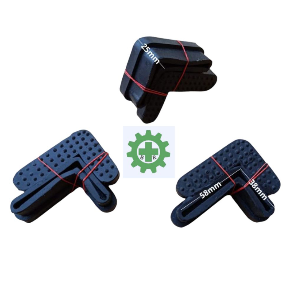 2 PCS KARET KAKI SIKU 4X6 / KARET KAKI MEJA RAK BESI