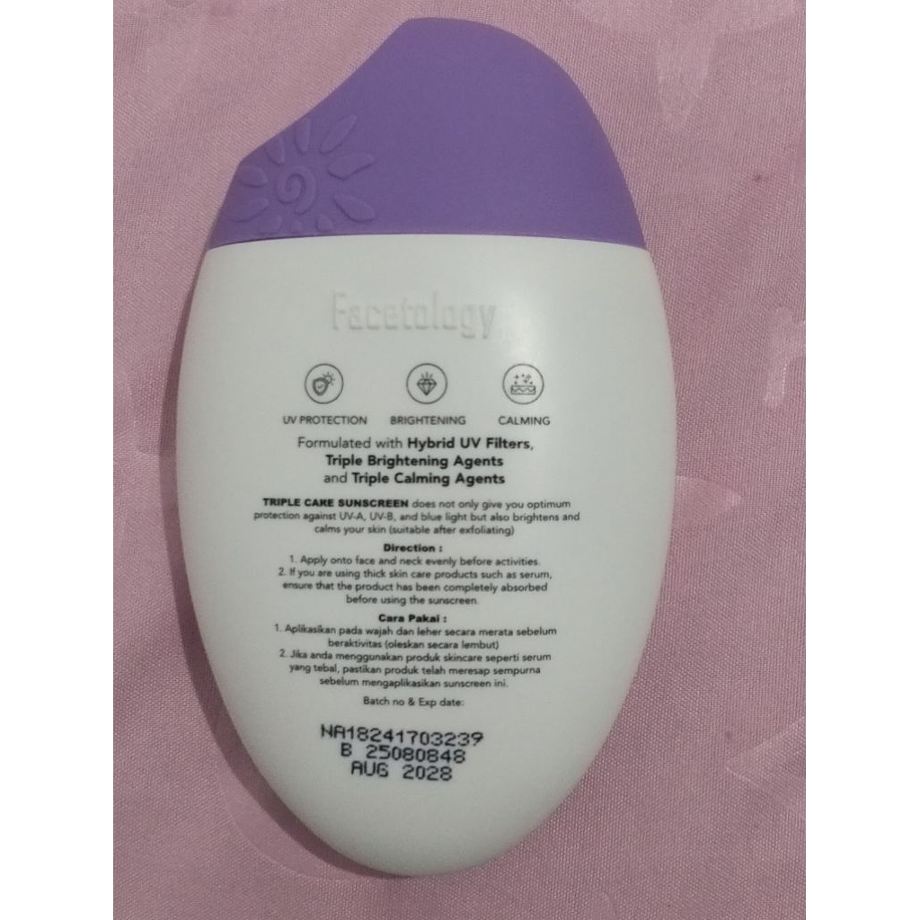 Facetology Triple Care Sunscreen (Preloved)
