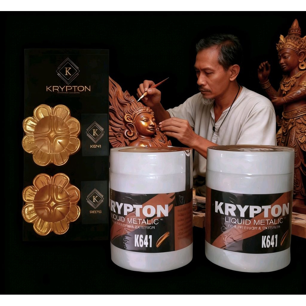 KRYPTON K641 CAT WARNA EMAS GOLD 22K