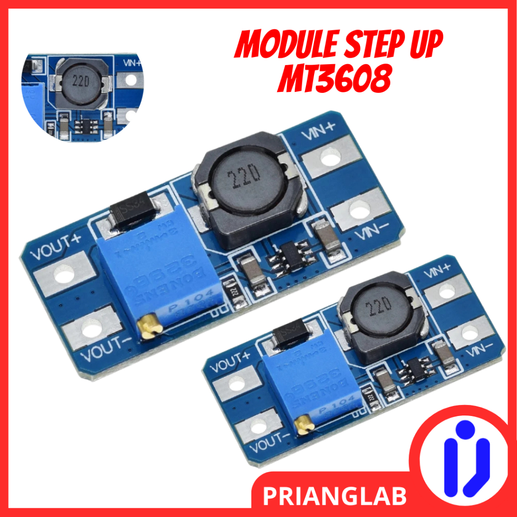 MT3608 Step Up DC-DC 2A Stepup DC to DC Module Power Booster Modul Step Up MT3608 Modul MT3608