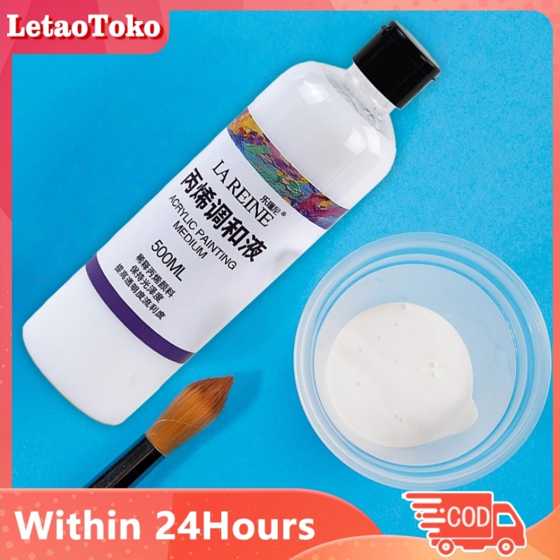 Pengencer Cat Acrylic Efek Kilap 500ML - Cairan Pengencer Cat Akrilik - Campuran Cat Acrylic - Penge