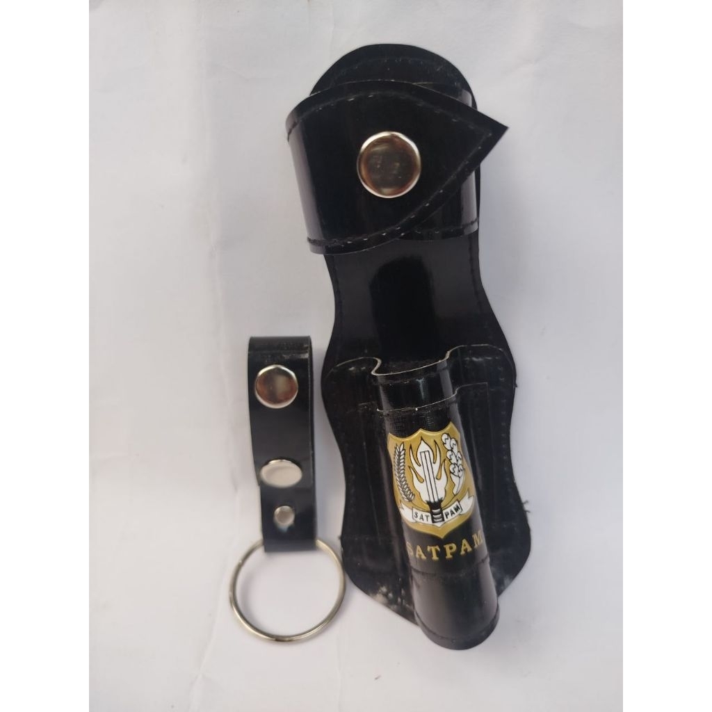 PAKET ATRIBUT SATPAM LOGO KUNING : SARUNG PENTUNGAN, DAN RING TONGKAT BESI