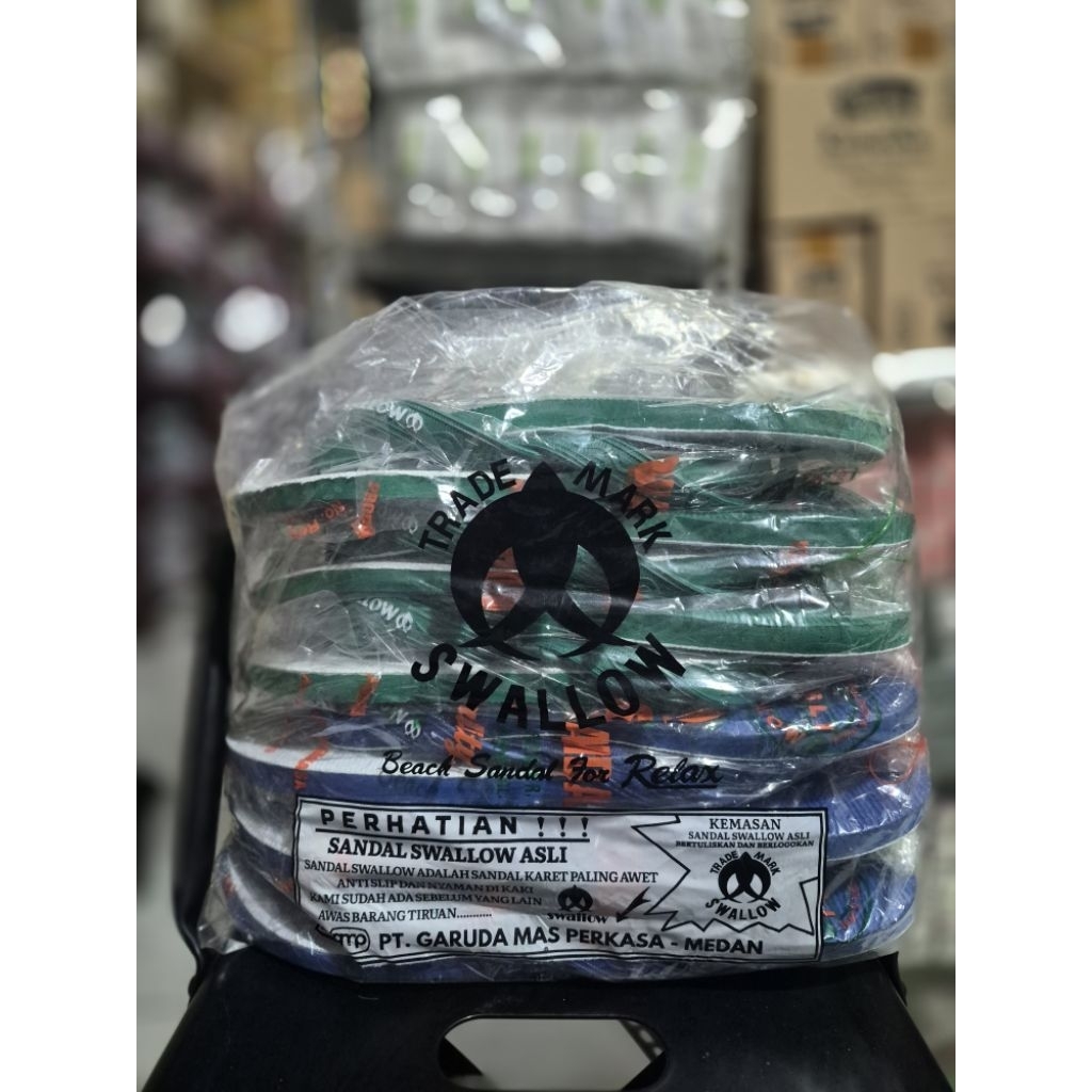 SENDAL JEPIT SWALLOW ASLI BERKUALITAS [ PACK ]