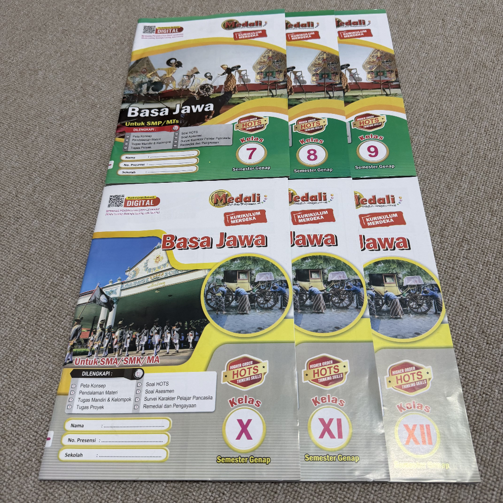 Buku LKS Bahasa Jawa Kelas 7 - 12 SMP-SMA-SMK-MA Semester Genap Kurikulum Merdeka