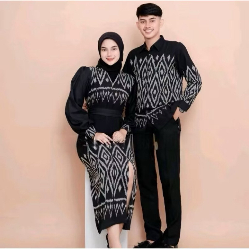 Baju Tenun Couple Troso Kemeja Kondangan - Kain Premium Jahitan Butik