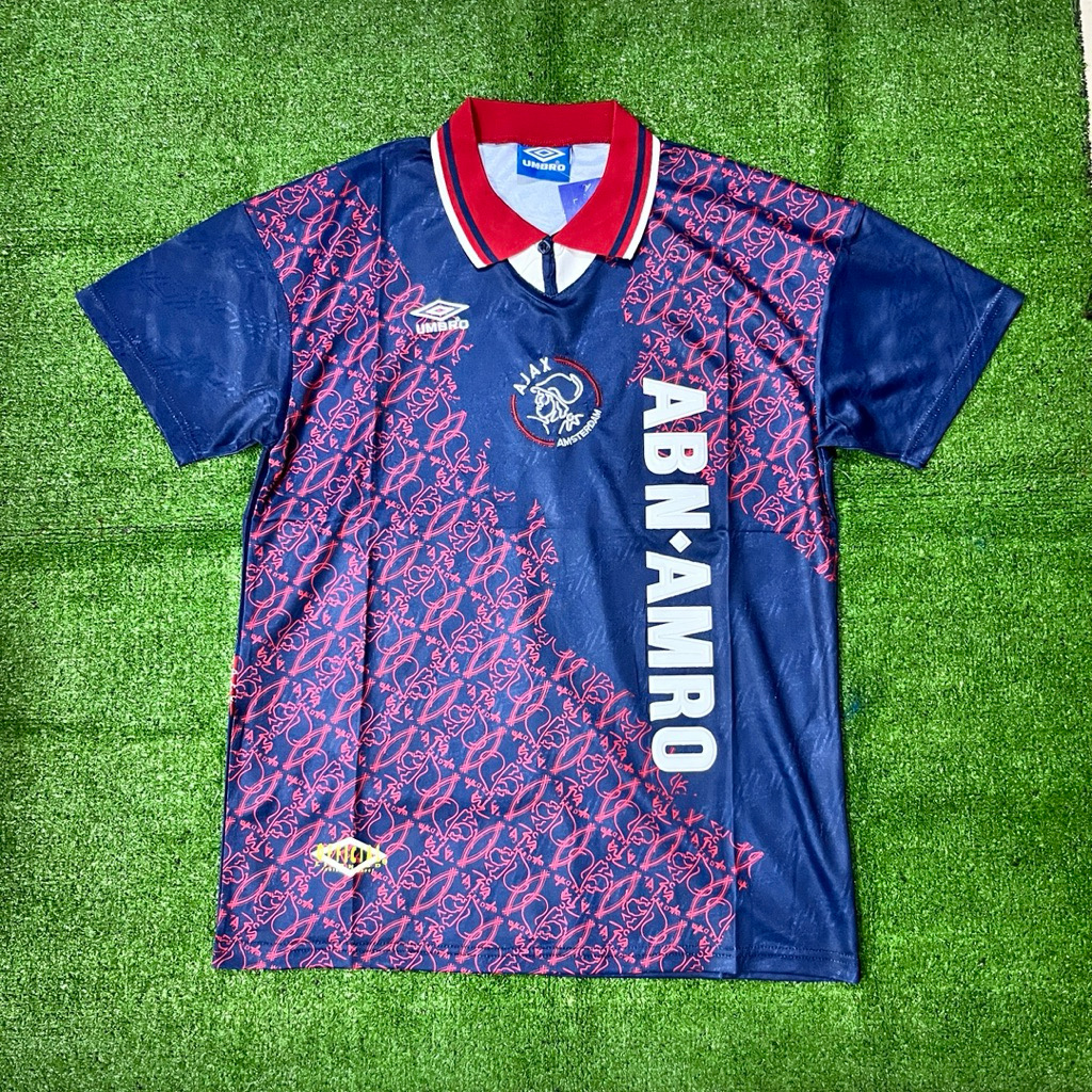 Jersey baju bola retro ajax abm-amro away 1994/1995 baju jersey retro clasik