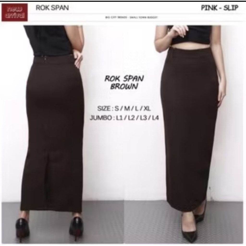 Rok Span Belah Belakang Rempel Rok Span Hitam Rok Sekolah Kerja Kantor Span Belah Satu Belakang Kain