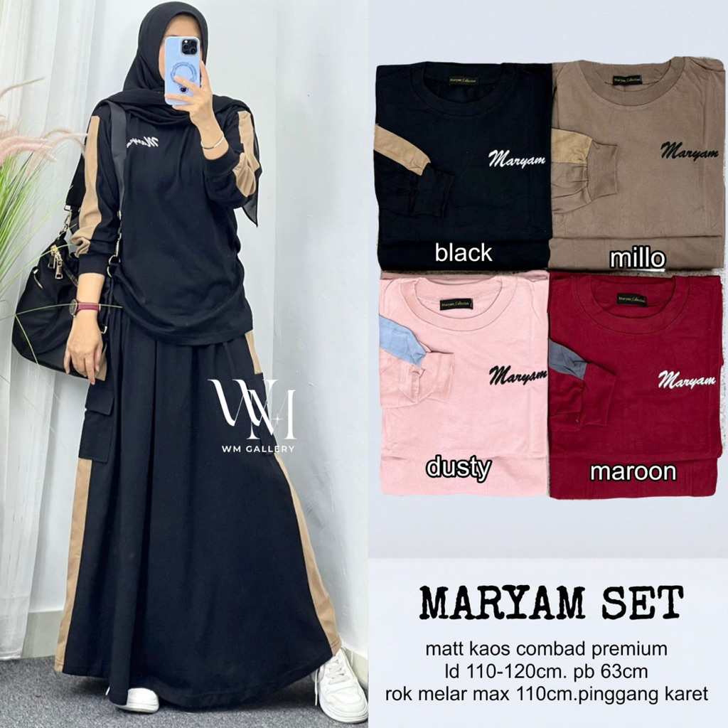 Maryam Set Kaos Combed Premium