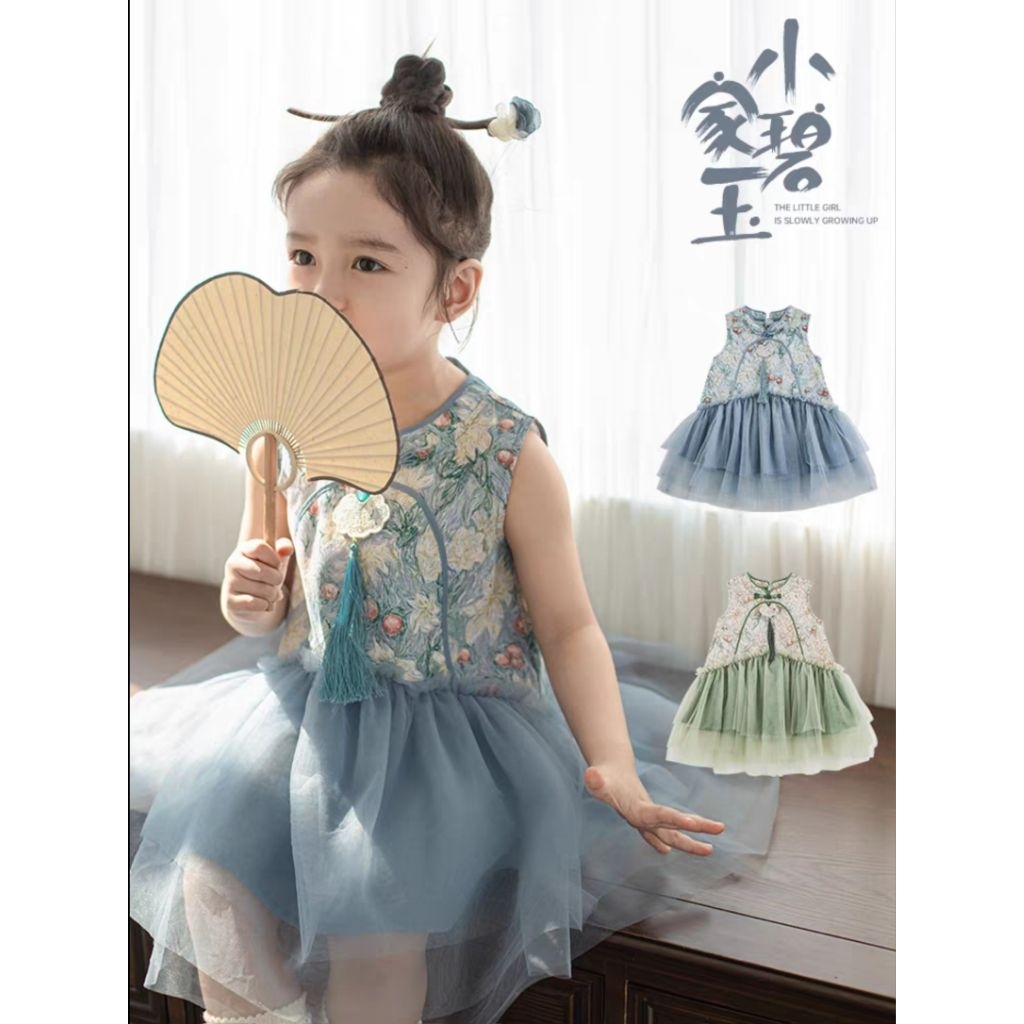 Miki Kidz Dress cheongsam Anak Perempuan / Dress anak perempuan / Dress cheongsam / Dress imlek anak