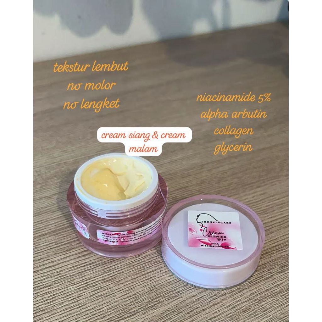 trc skincare paket 5 pcs cream glowing dengan niacinamide lebih tinggi