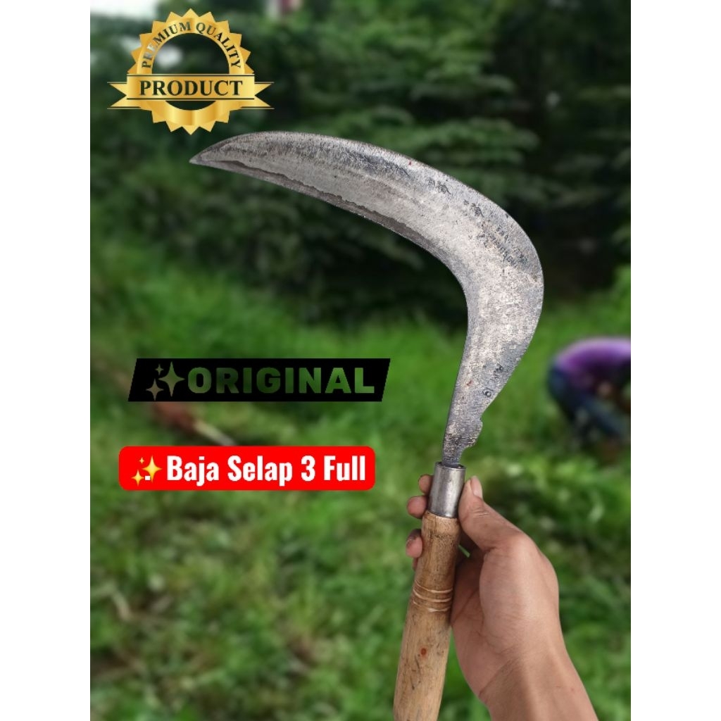 Sabit Arit Kawung Tipis Ringan Lebar Baja Selap 3 Super AM19 Wonosobo