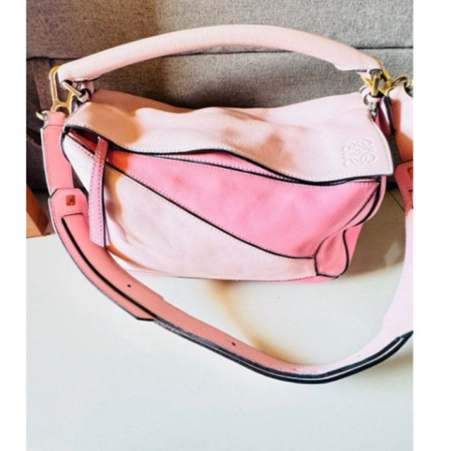 Tas Loewe Puzzle Pink Two Tone Preloved