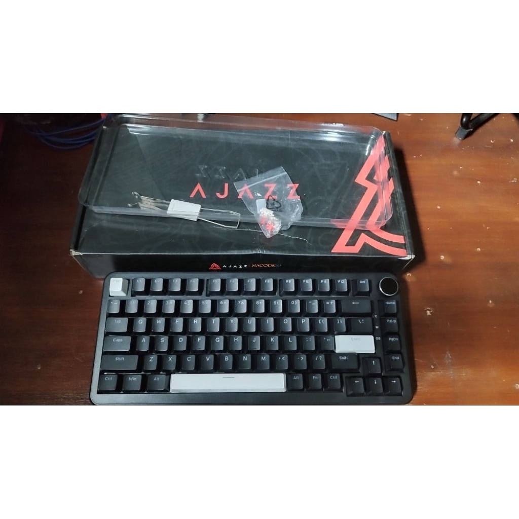 Keyboard mechanical Ajazz AK820 V2 MONOCHROME SILVER SWITCH 75% SECOND