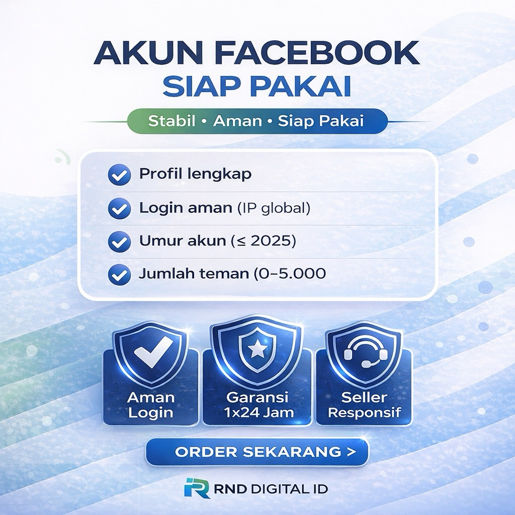 AKUN FB SIAP PAKAI | AKUN FACEBOOK TUA & MUDA
