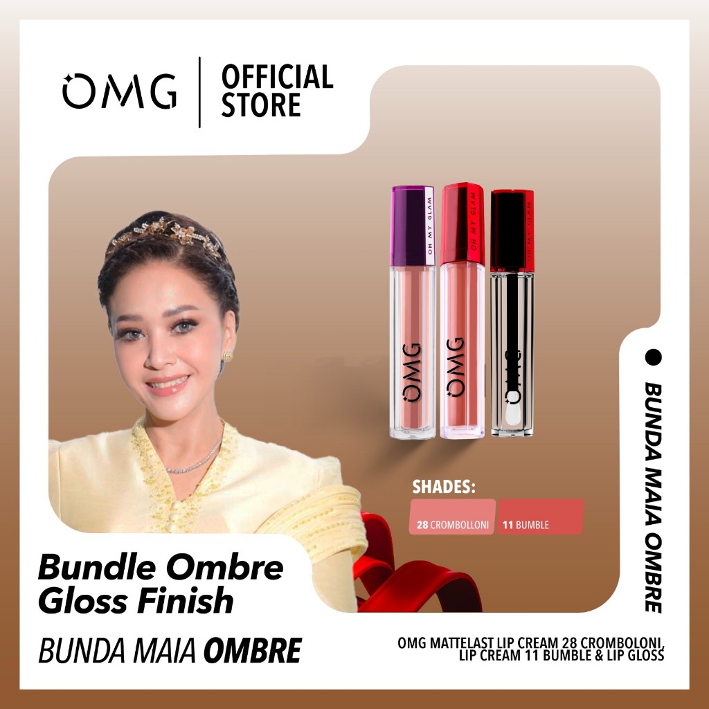 [GLAZED LIPS] OMG Paket Ombre Gloss Finish - Mattelast Lip Cream & Lip Gloss