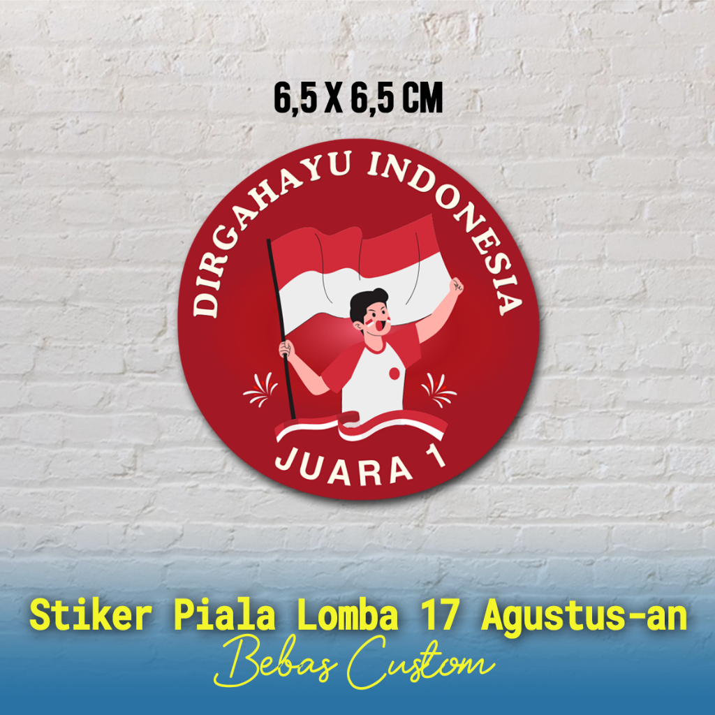 Stiker Bendera 17 an, Stiker Kromo Bendera, stiker bendera, stiker bendera pipi, stiker bendera peka
