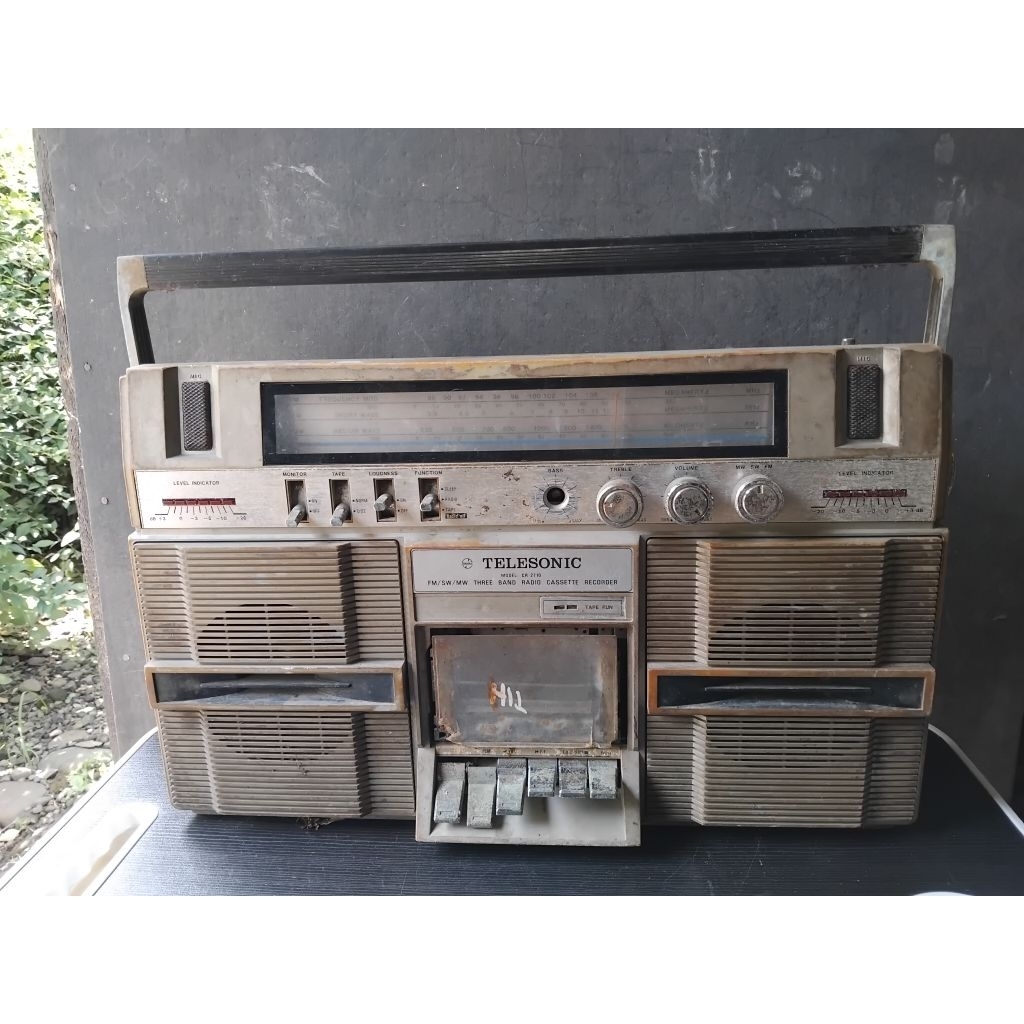 RADIO TAPE BOMBOX TELESONIC UKURAN JUMBO - RADIO TAPE JADUL ANTIK VINTAGE