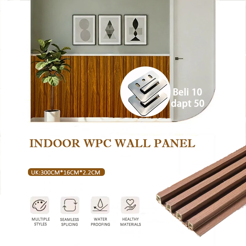 WPC Wall Panel 3M WallPanel PVC Dinding Backdrop TV WPC Panel Dinding Elegan PVC Wall Panel Dinding