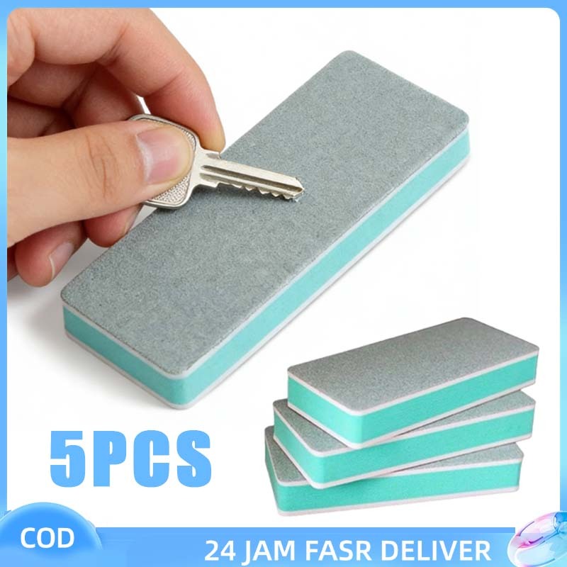 5pcs Spon Pembersih Kerak Kaca Aquarium Bantalan Penghalus Ukiran Kacang Walnut Spons Pembersih Kera