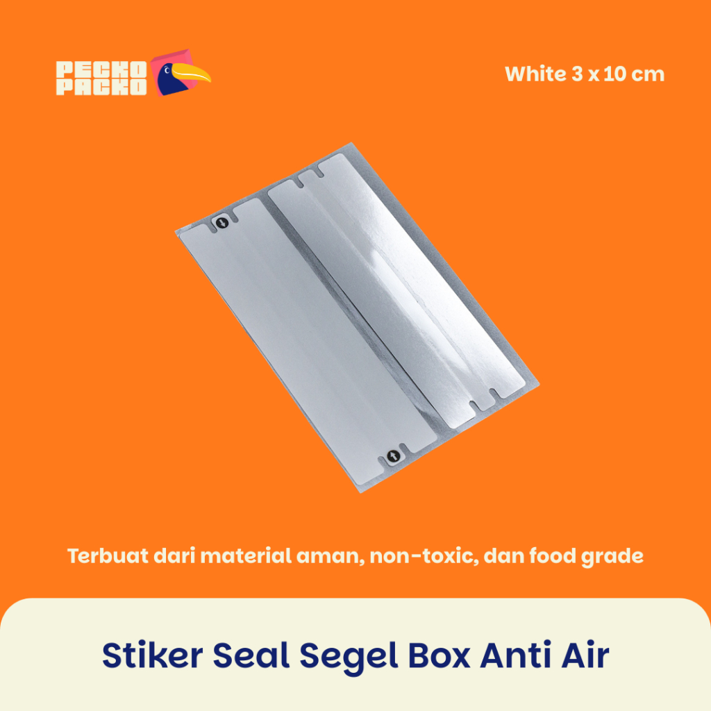 Stiker Seal Segel Box Warna Putih Anti Air Kraft Paper - Label Hampers Lem Sticker Kardus Serbaguna 