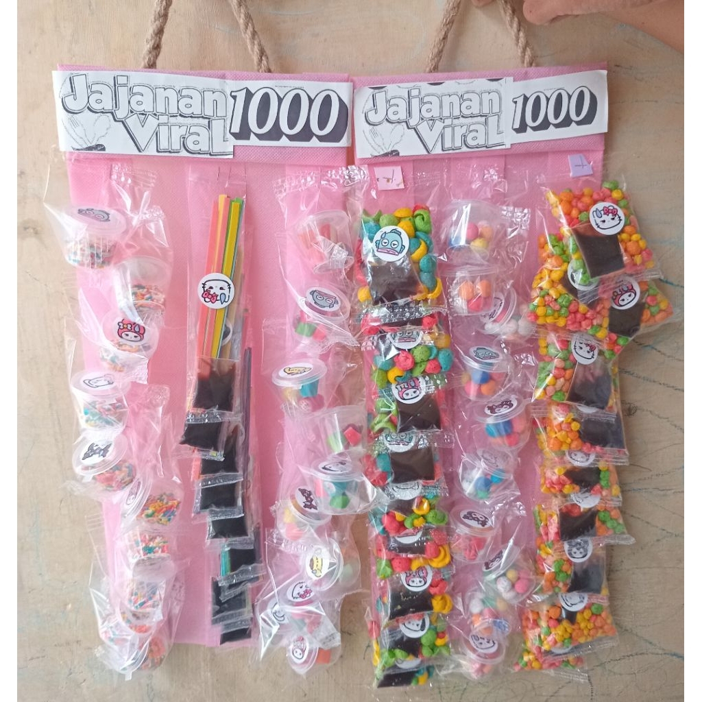 jajanan VIRAL rencengan serba 1000 isi 30 cocok untuk dijual lagi