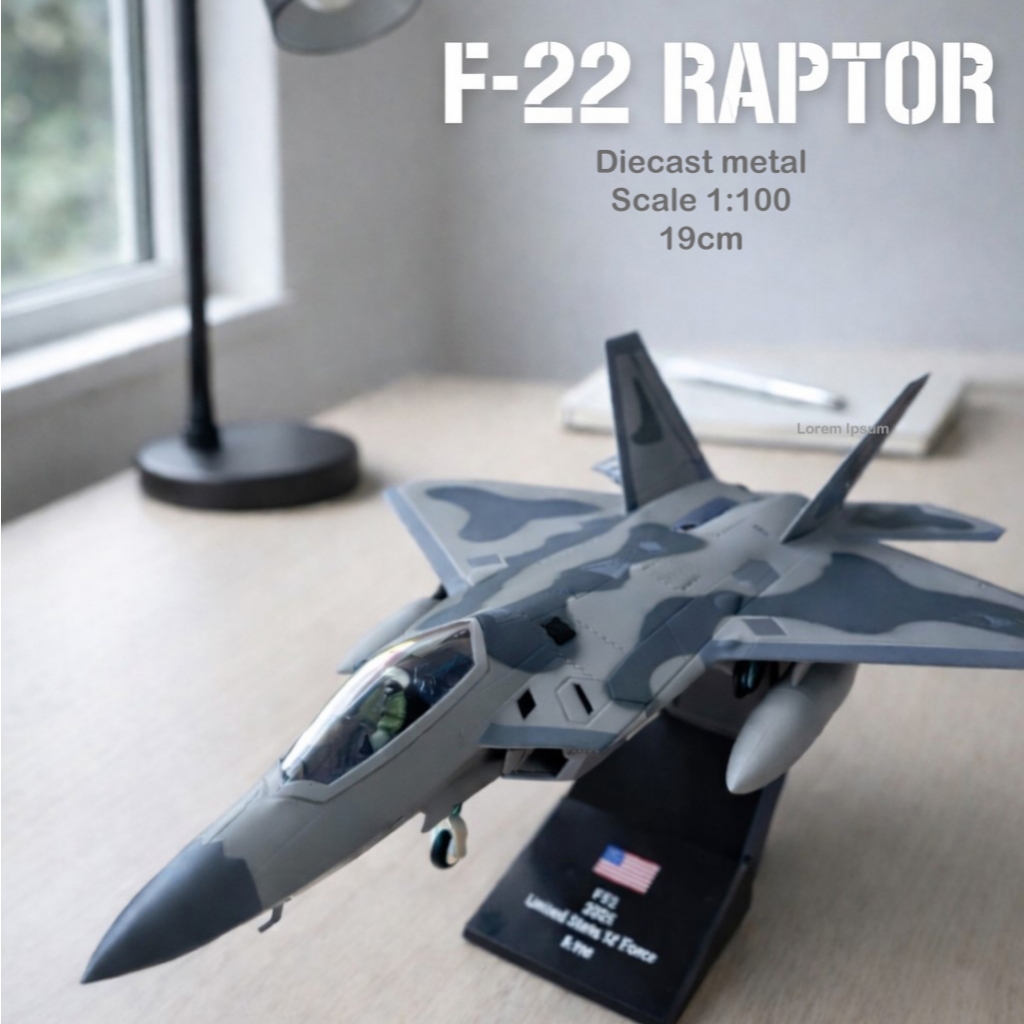 Miniatur pesawat bomber stealth fighter jets mainan pesawat tempur modern mainan pesawat bomber F22 