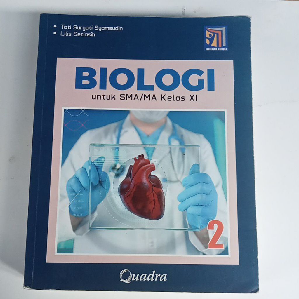 buku biologi kelas 2 /11 SMA quadra kurikulum merdeka