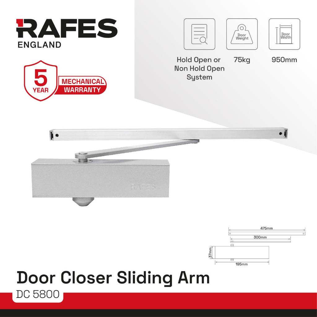 Door Closer 75 KG RAFES ENGLAND Hold Open System (DC 5800)