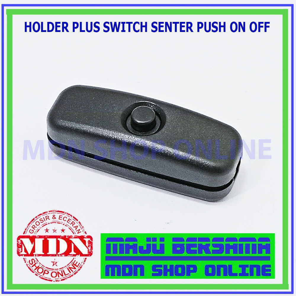 Saklar Switch Senter On Off + Holder hitam bagus