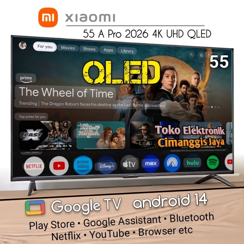 google android smart tv led Xiaomi 55 inch digital A Pro 2026 QLED 4K UHD