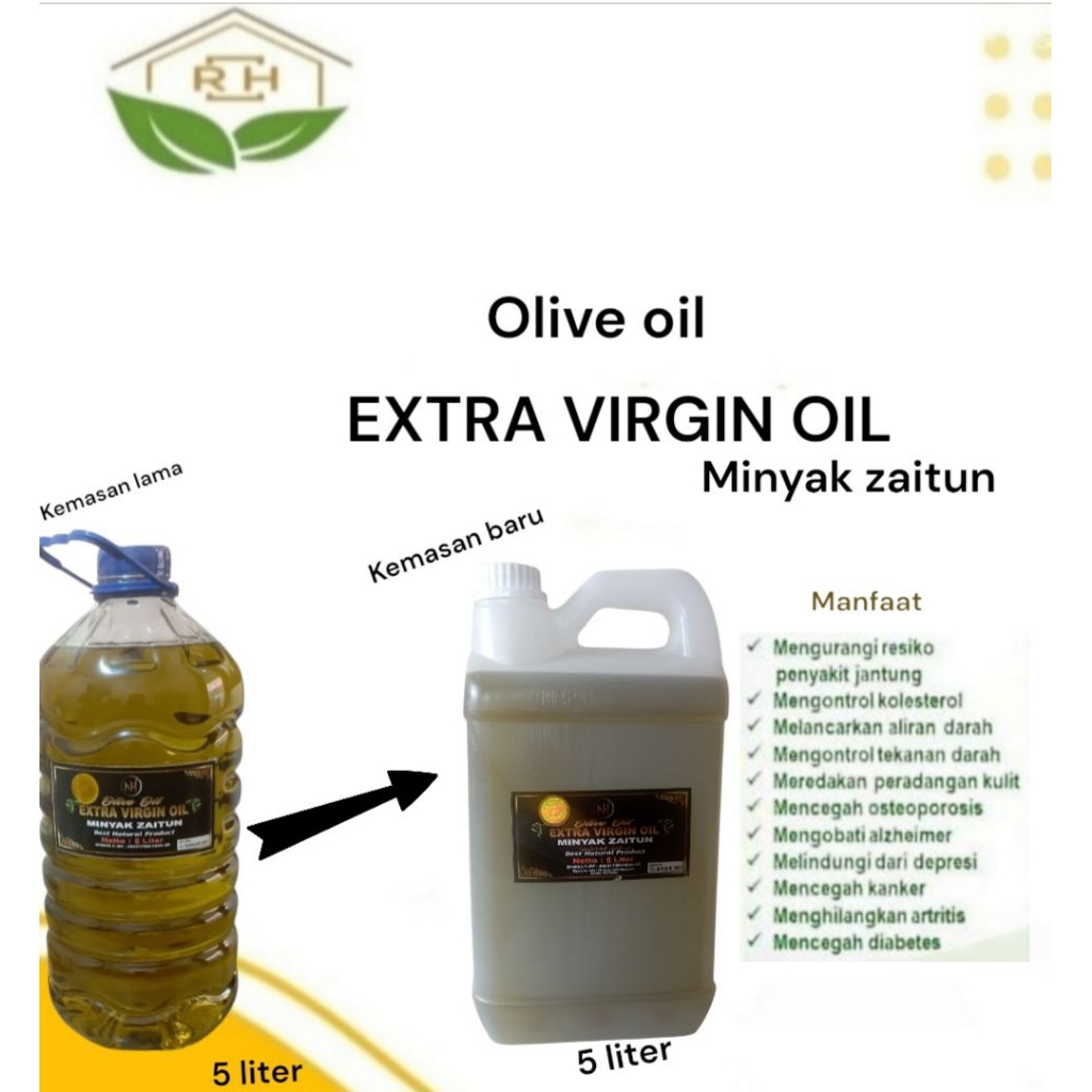 olive oil EXTRA  VIRGIN OIL kemasan 5 liter // minyak zaitun virgin asli
