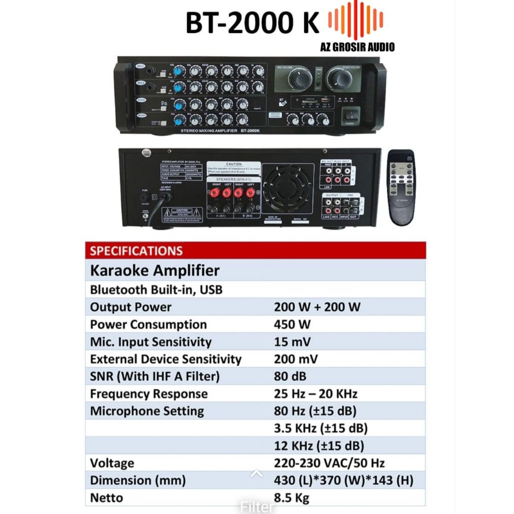 power amplifier wisdom bt2000 amplifier karaoke wisdom bt 2000
