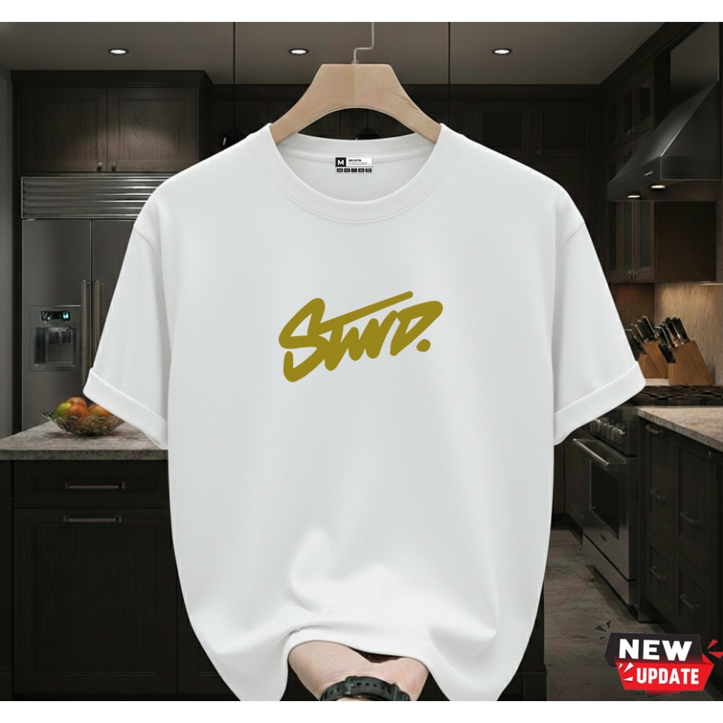 Kaos Katun Combed 24s Unisex Lengan Pendek T-Shirt Stwd Gold Casual Unisex Premium
