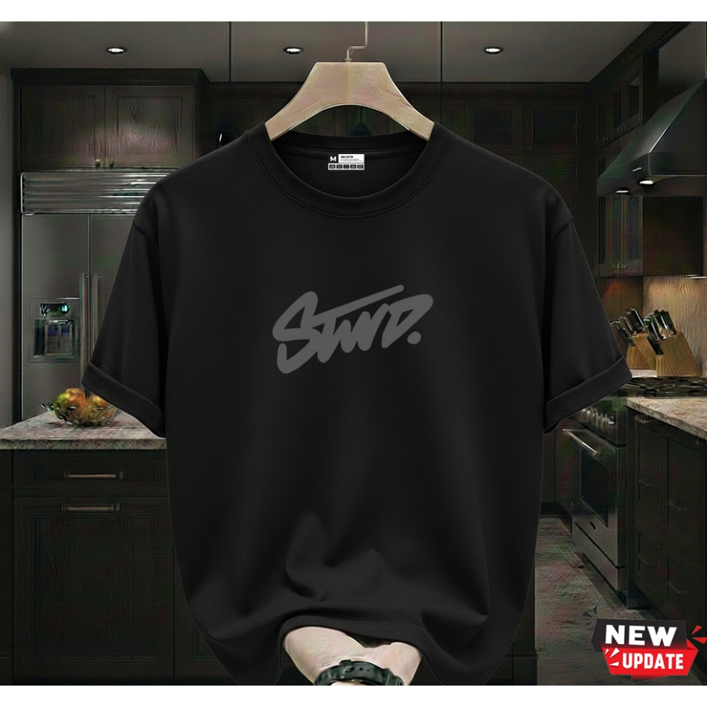 Kaos Katun Combed 24s Unisex Lengan Pendek T-Shirt Stwd Silver Casual Unisex Premium