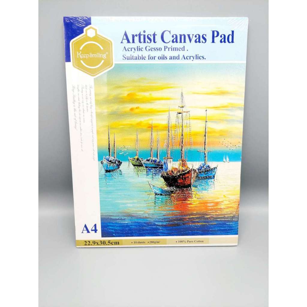 Artist Canvas Pad Ukuran A4 10 Lembar / Buku Kanvas Lukis / Canvas Book Melukis Menggambar