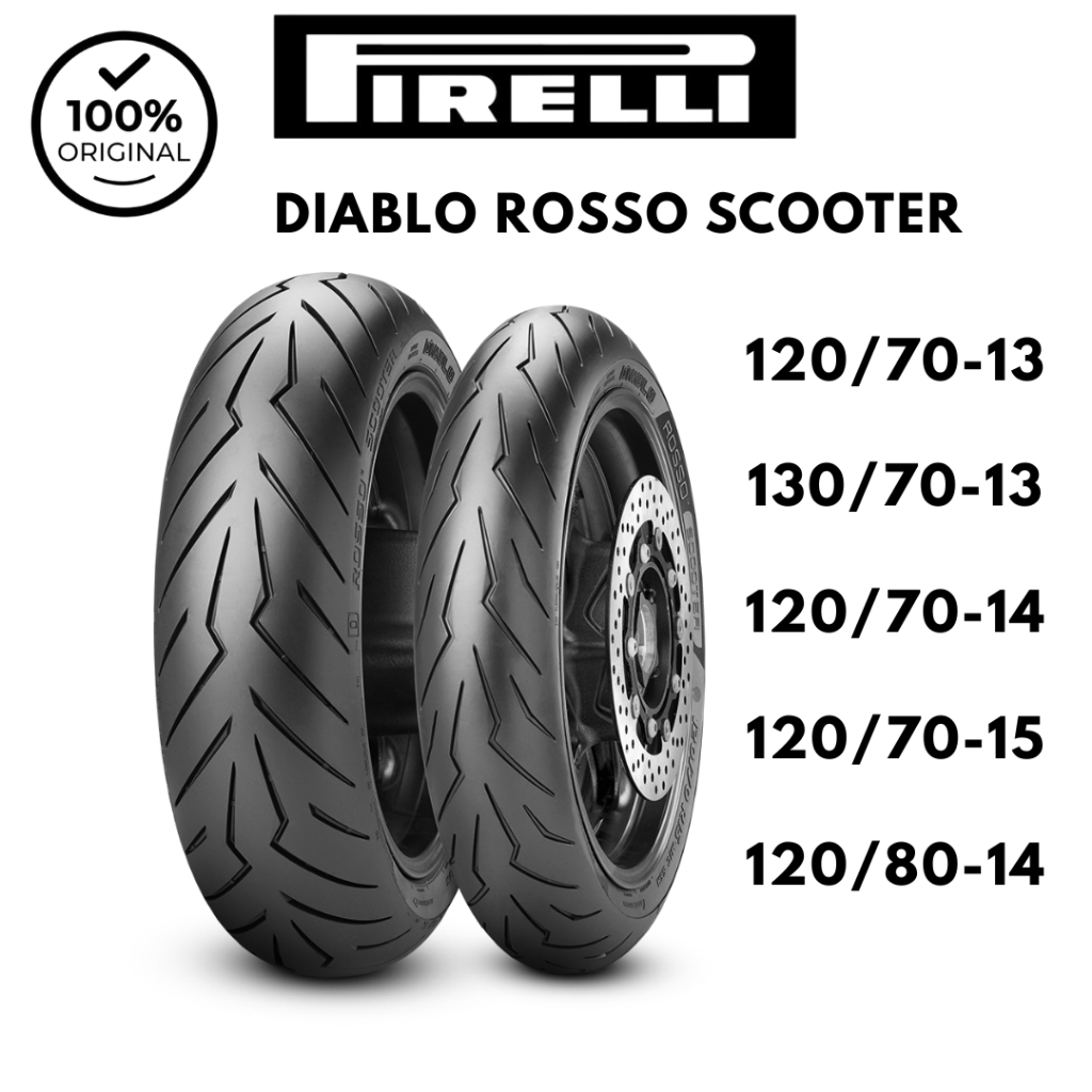 Ban Pirelli Diablo Rosso Scooter Tubless | Pirelli diablo rosso | 100% original product