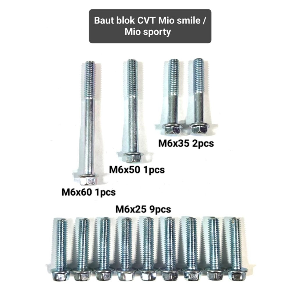 Set baut Blok CVT Mio smile / Mio sporty