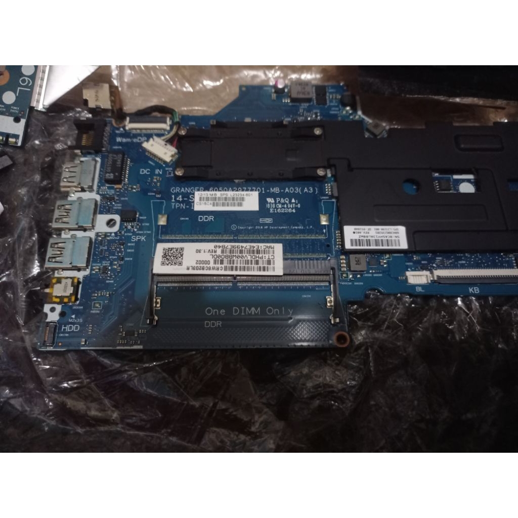 mainboard laptop hp 14s processor n4000